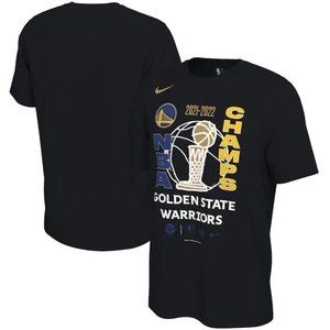 Golden State Warriors Nike T-Shirt Black X-Large 2022 NBA Finals Champions Black